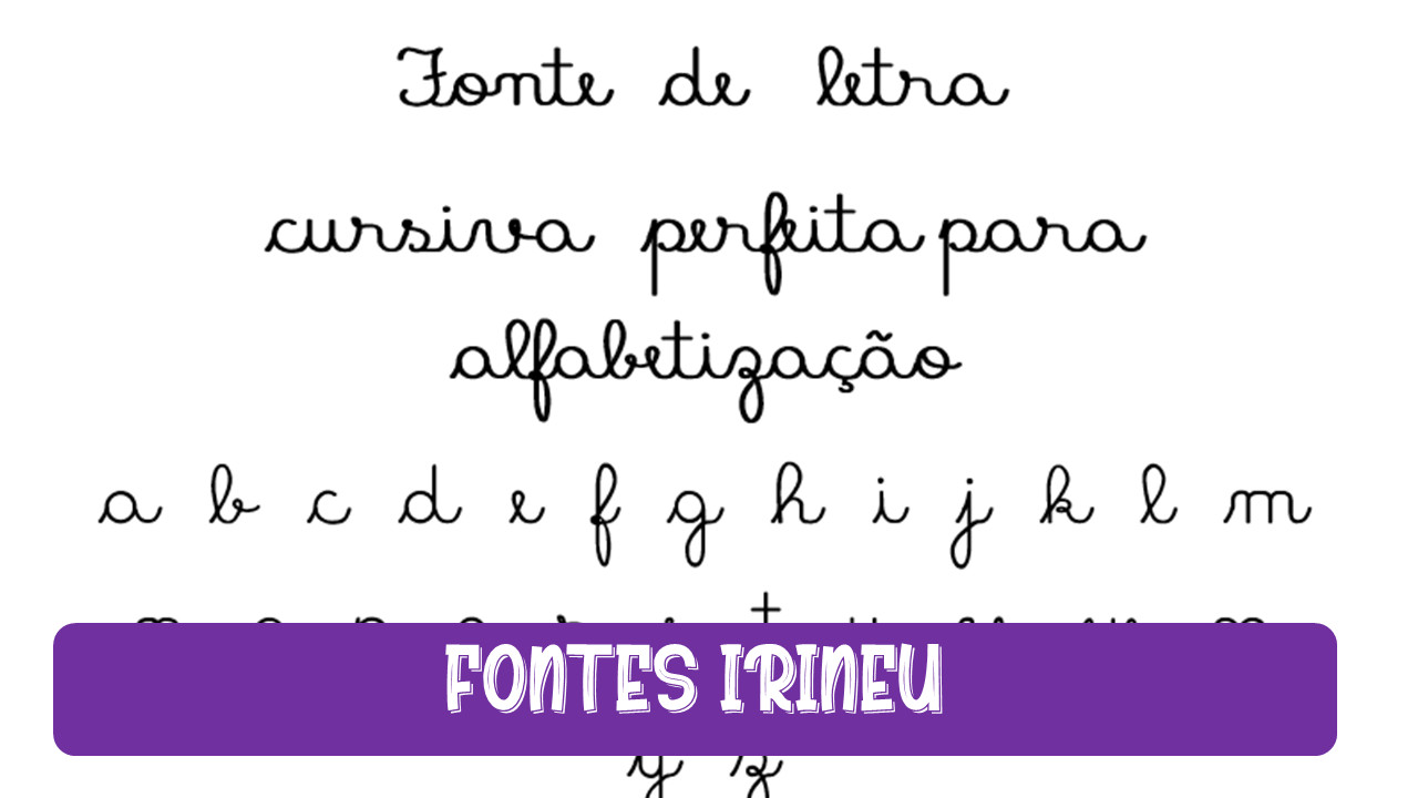 Fonte De Letra Cursiva Perfeita Para Atividades De Alfabetização