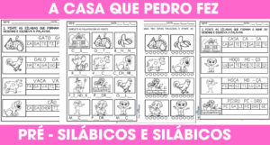 A casa que Pedro Fez: Pré - silábicos e silábicos sem valor sonoro