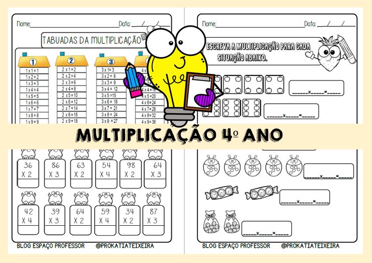 Atividades de multiplicação para baixar em PDF
