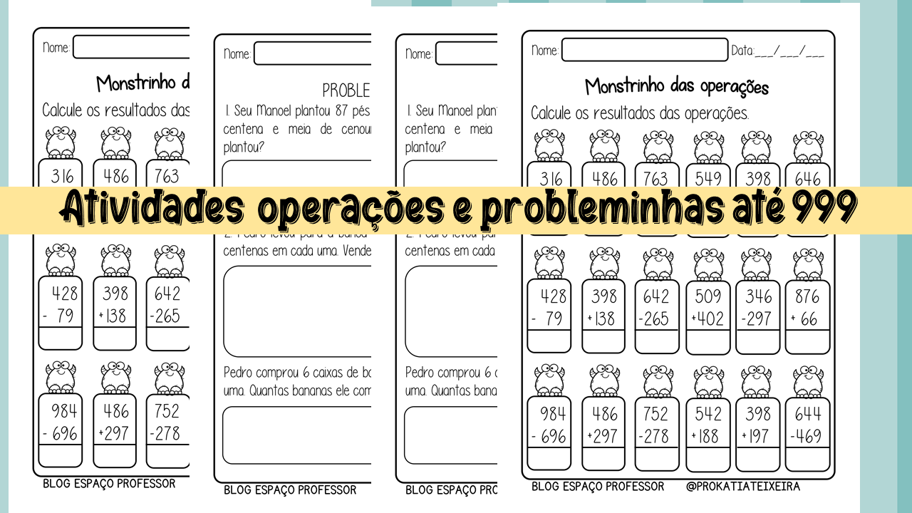 Probleminhas para o 2º ano + Jogos de matemática