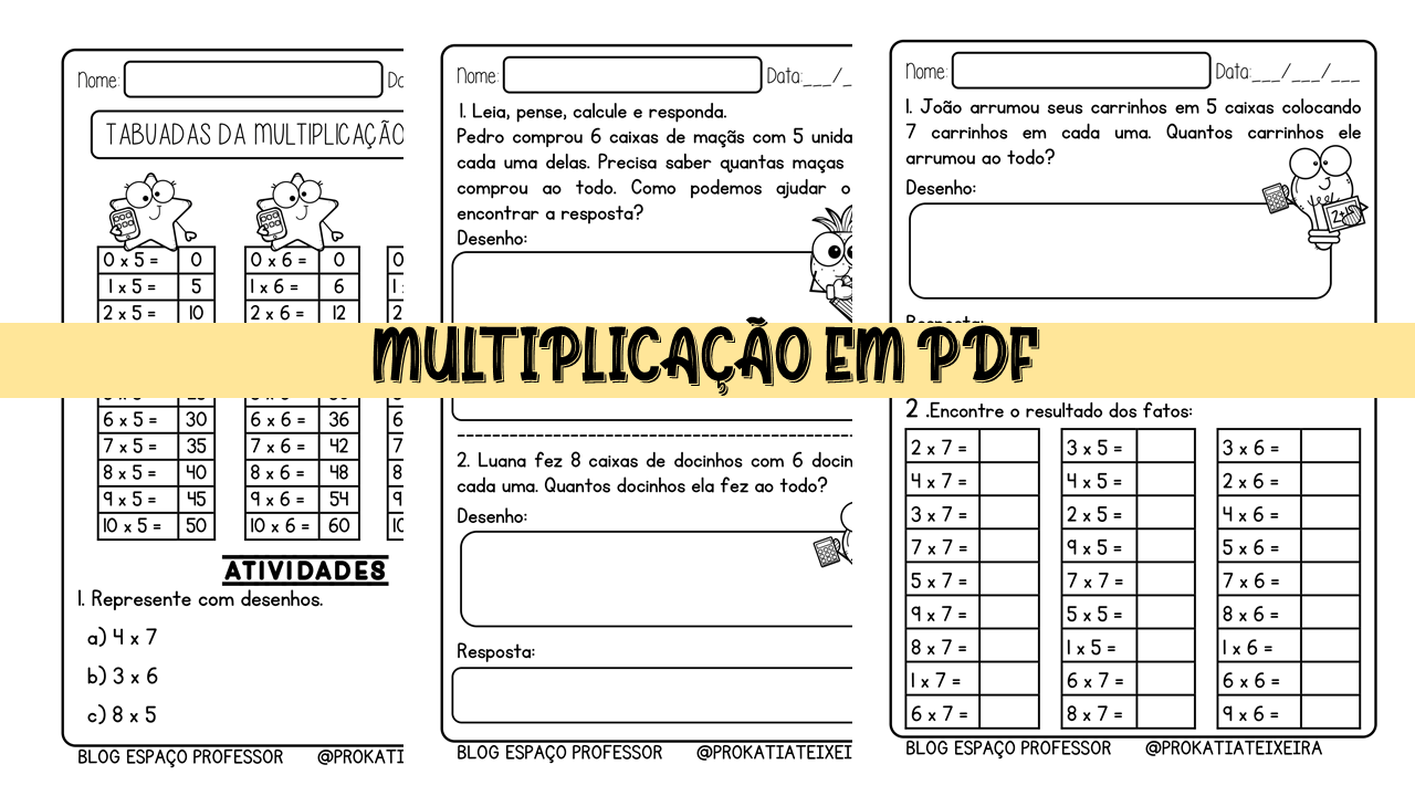 Atividades de Multiplicação 3º ano