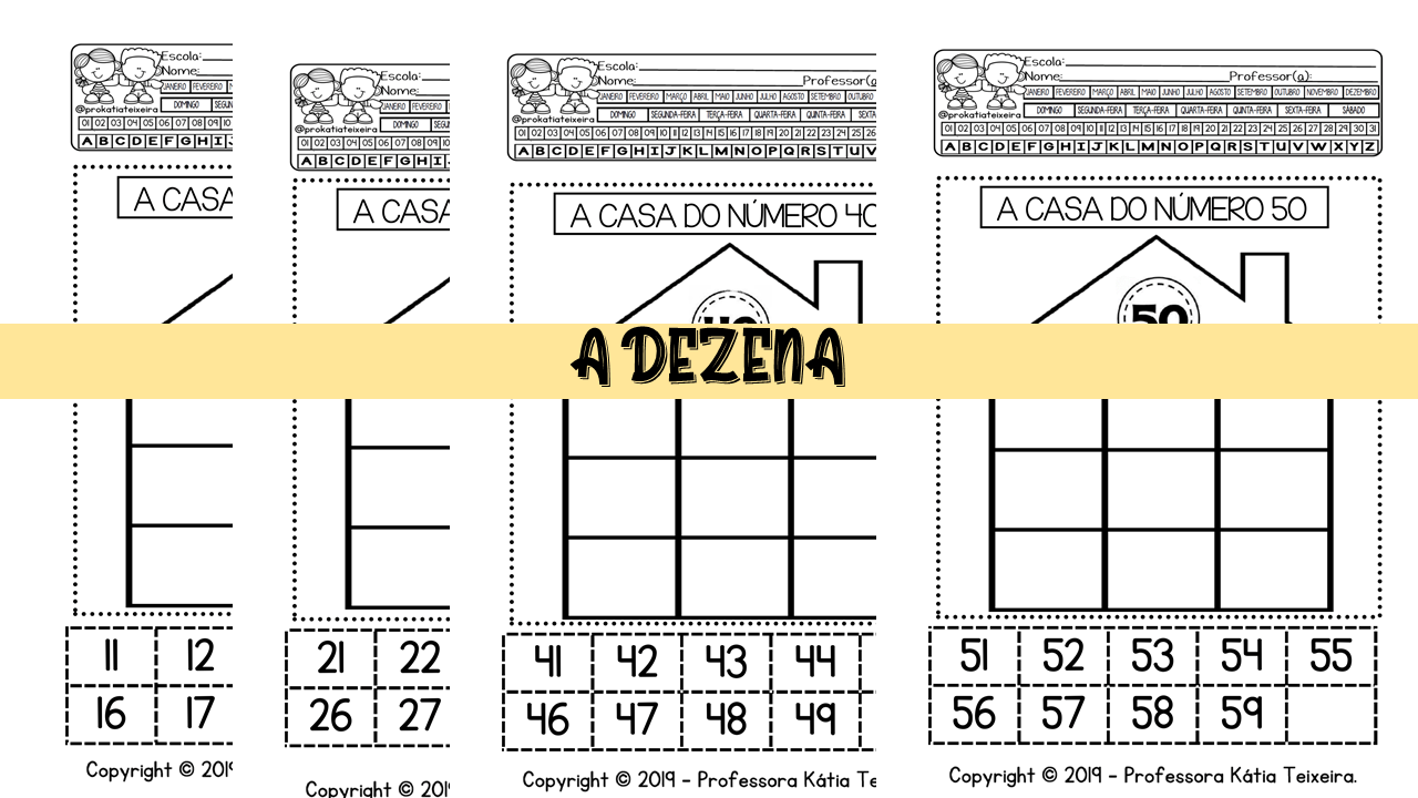 Matemática família dos números com 9 páginas