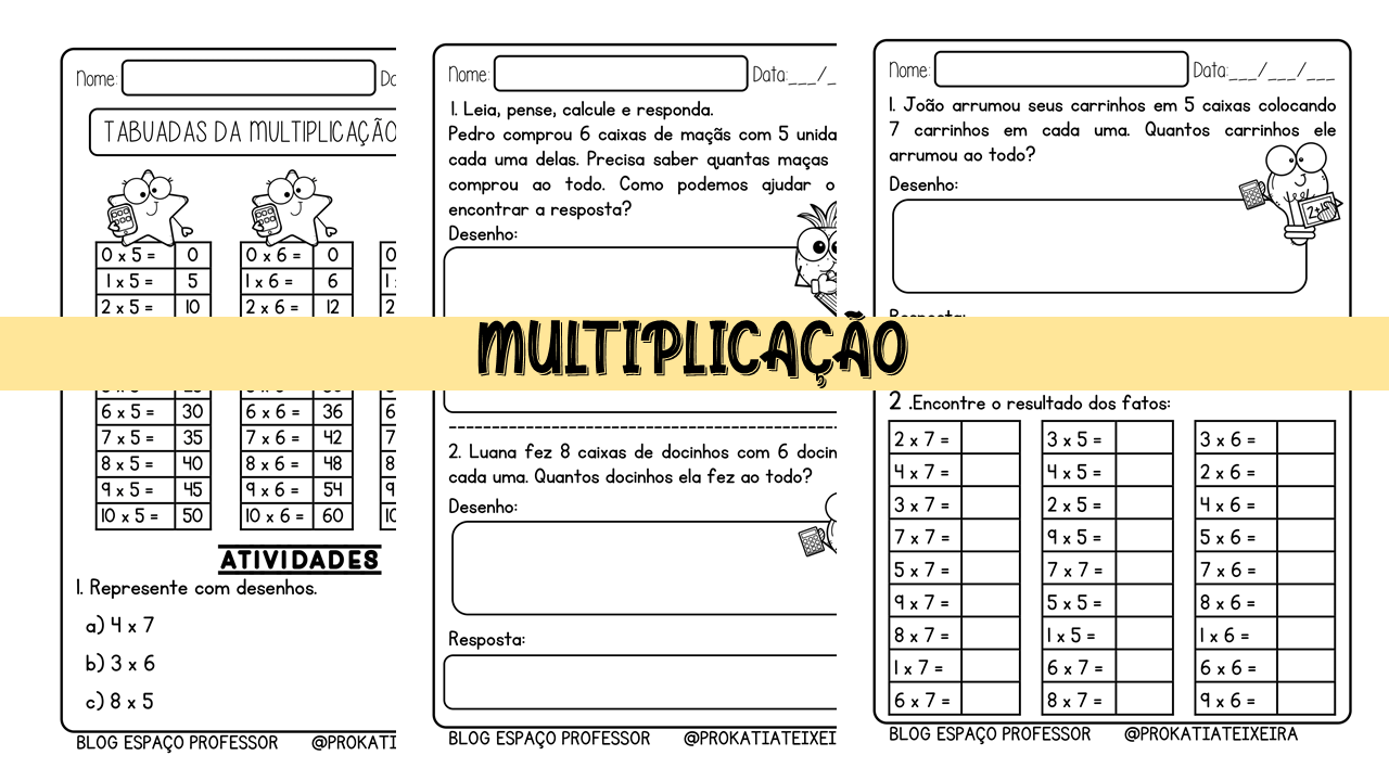 Tabuada para imprimir: 12 modelos de multiplicação