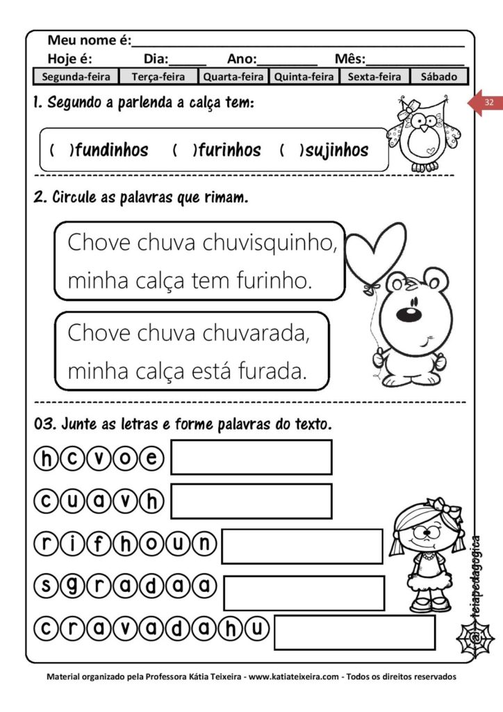 Ortografia x ou ch worksheet