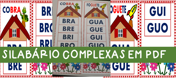 Silabário sílabas complexas em pdf. Silabário casinhas para imprimir Silabário sílabas complexas em pdf. Silabário casinhas para imprimir