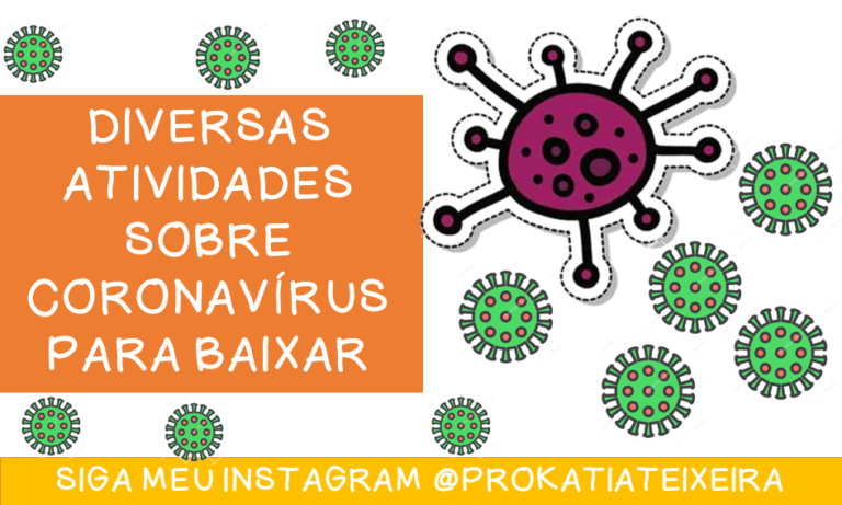 Lista 20 atividades para imprimir coronavírus.