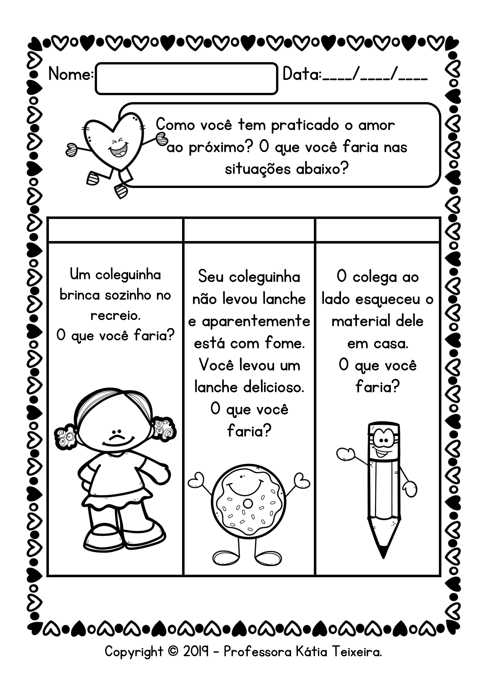 Atividades de Ensino Religioso - Ensino Fundamental 1 - Atividades