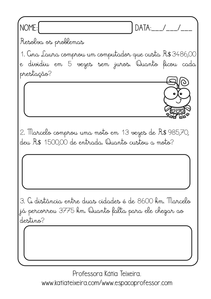 Atividades 5º ano: Situações - problema