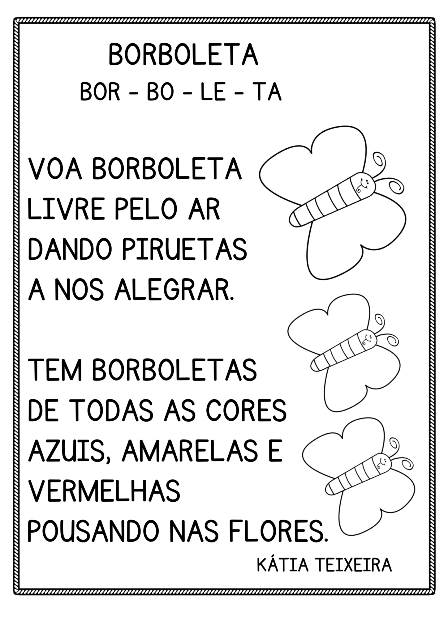 Plano de aula BNCC palavra geradora BORBOLETA