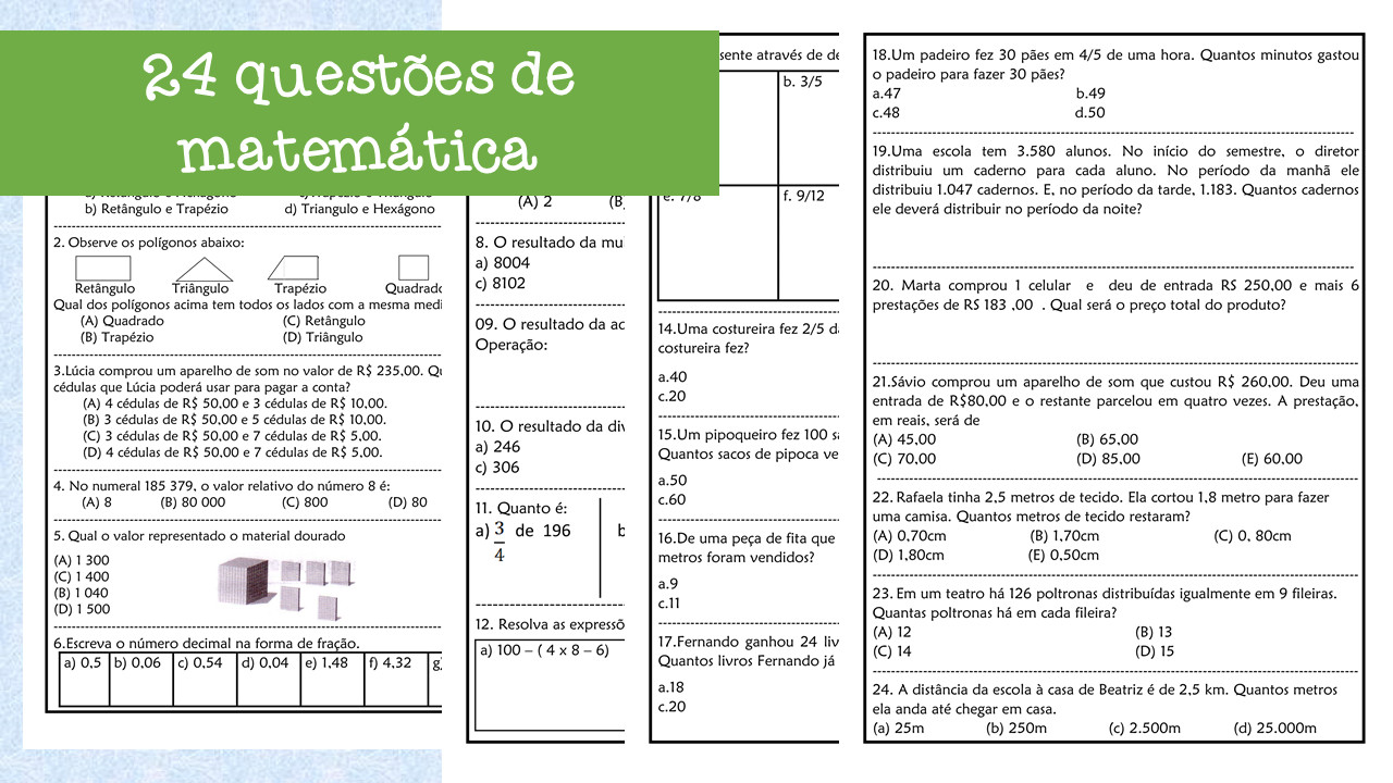 Tabuada de multiplicação Archives - Espaço do Professor