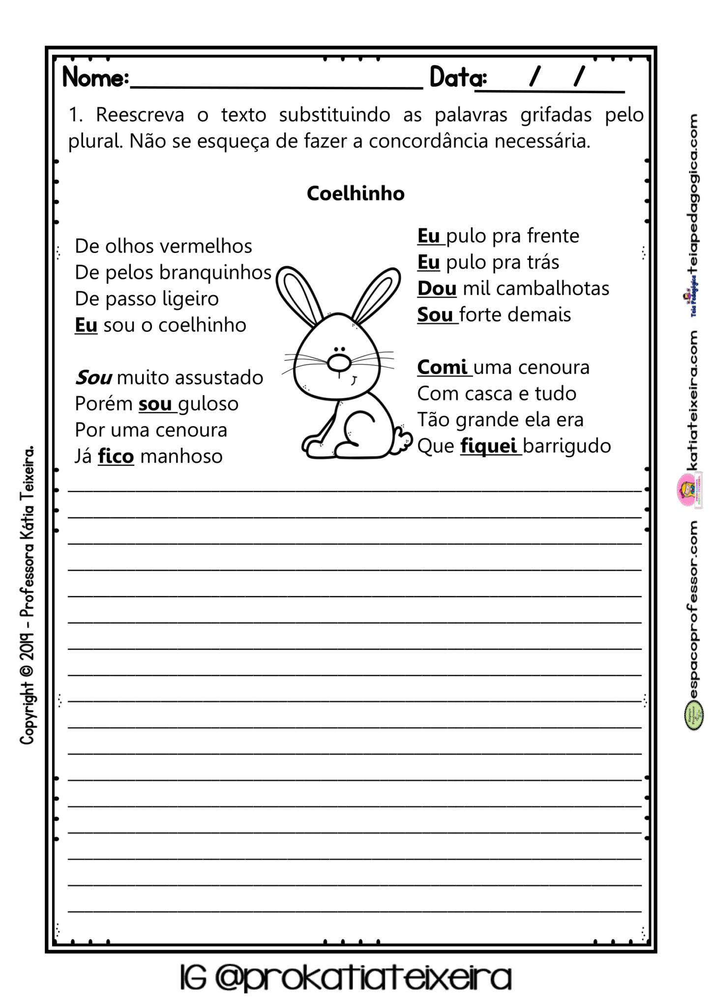 Língua Portuguesa 4º ANO BNCC EF35LP05, EF35LP03, EF04LP06