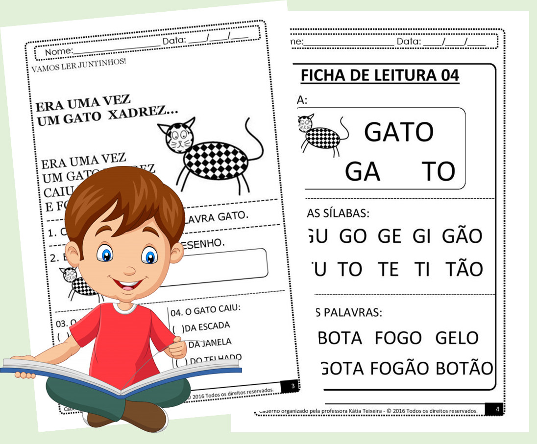 Sequência Didática o Gato Xadrez Letra G e T, PDF