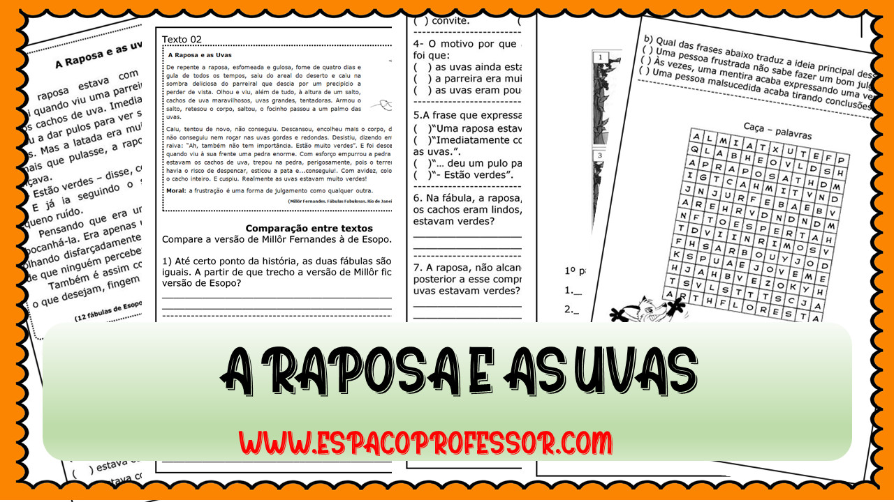 Leitura e interpretação A raposa e as uvas