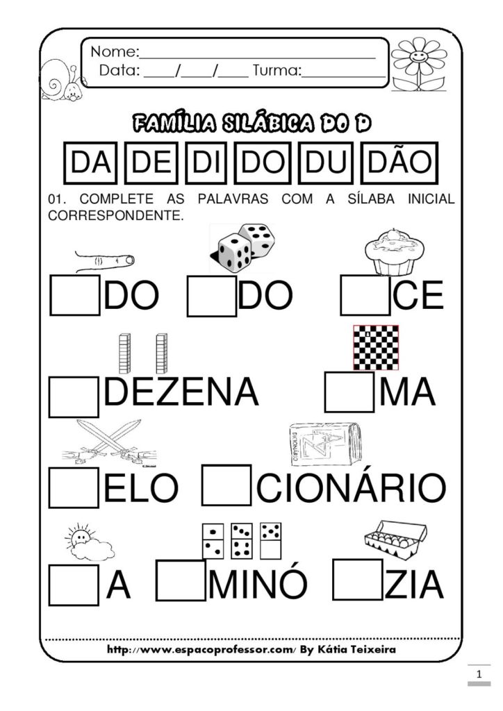 Atividades sílaba inicial letras B, C, D, F, G 3