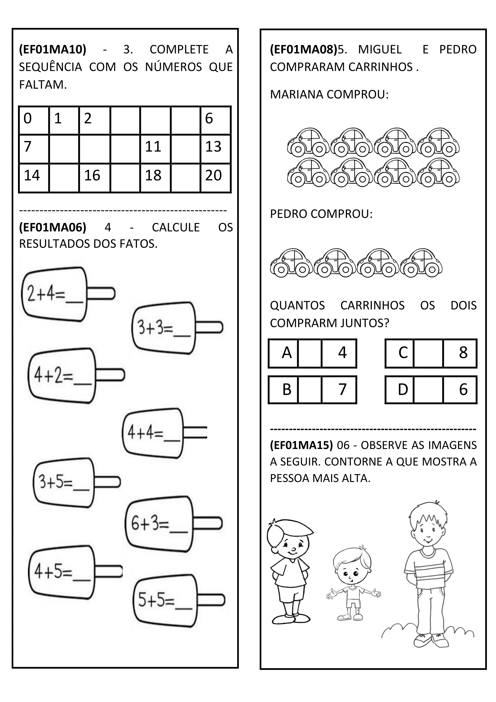 1º ANO - MATEMÁTICA