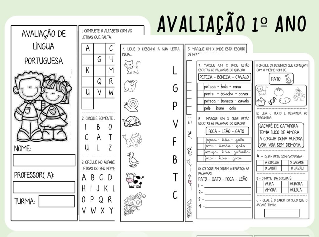 CADERNO 1 PORTUGUÊS 2º ANO (sondagem)