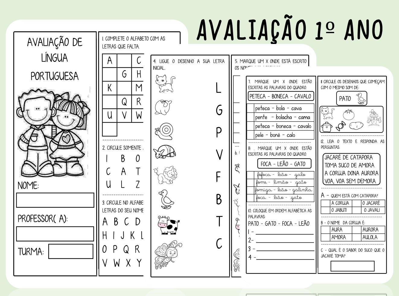 Atividades diagnósticas MATEMÁTICA 4º ano - Loja da Coruja Pedagógica