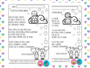 Textos para atividades dia dos avós Vovó estrelinha