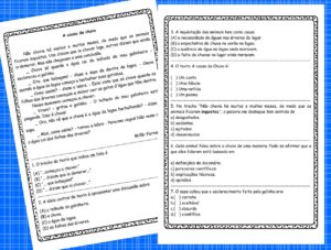 Atividade de leitura e interpretação A causa da Chuva 3º ano