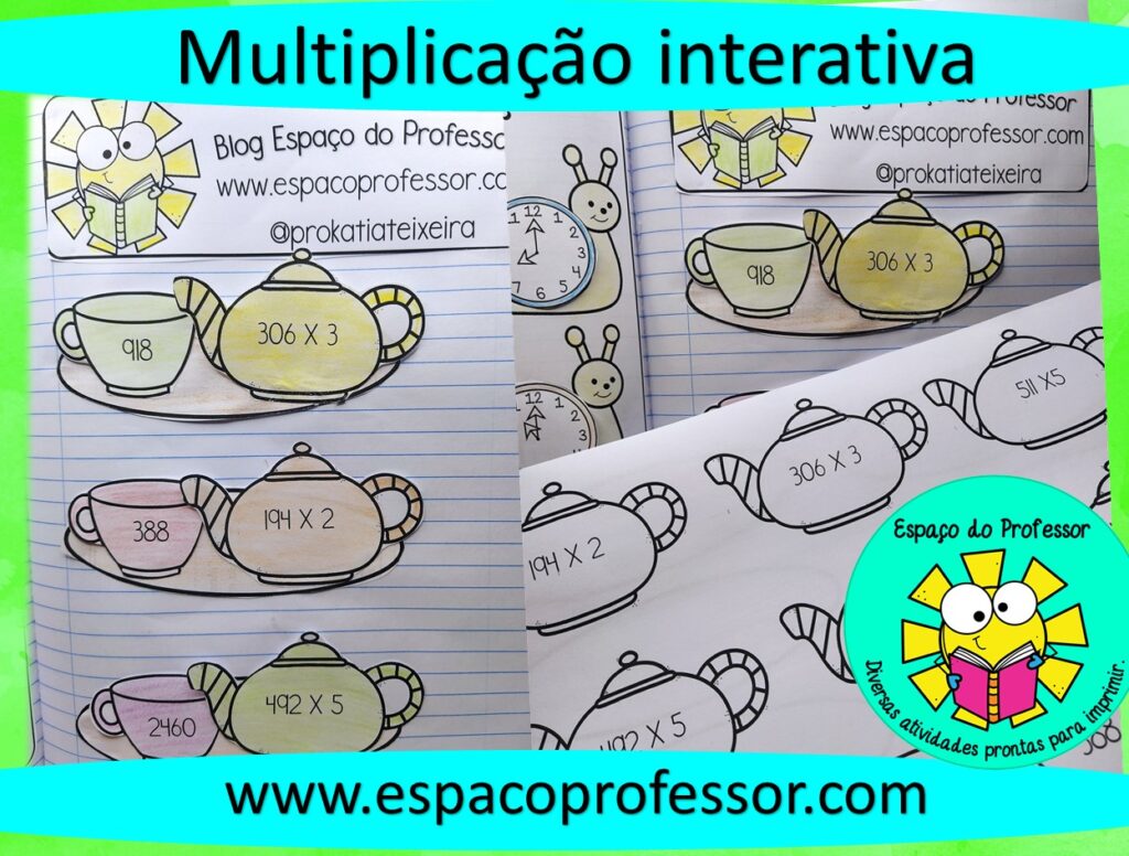 Atividade interativa de multiplicação - 3º ou 4º ano