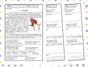 Atividades de português 4º ano interpretação de texto