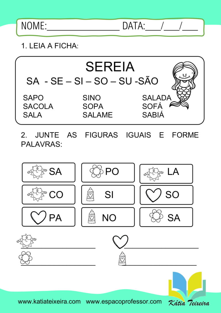 Atividades de português 1º ano com leitura interativa: alfabetização