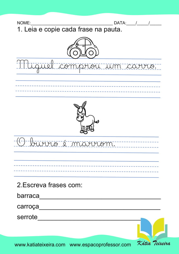 Atividades de português 2º ano: atividade RR interativa