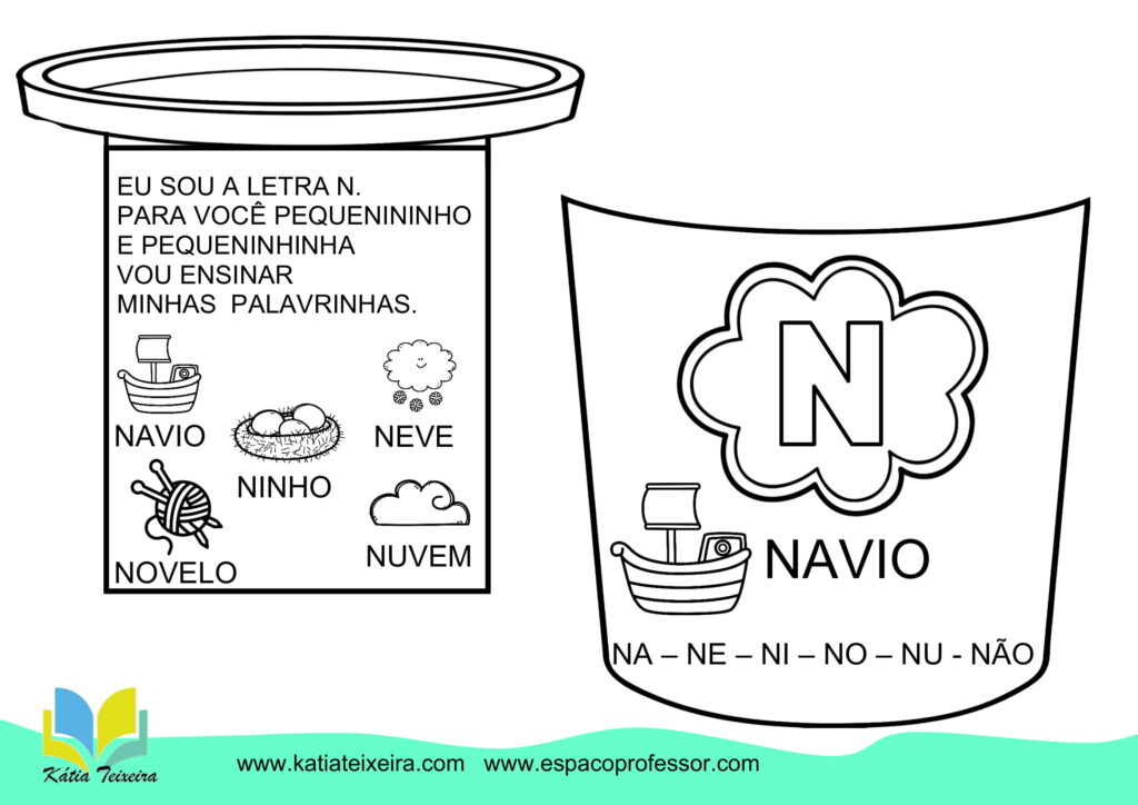 Atividades de português 1º ano: alfabetização letra N