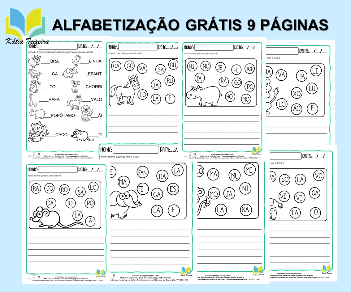 Atividades de alfabetização 01 para imprimir