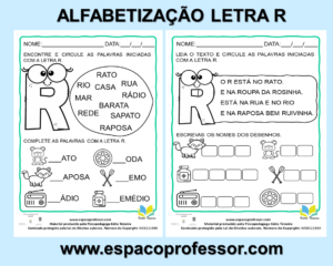 Atividade De Português 1º Ano: Alfabetização Letra R