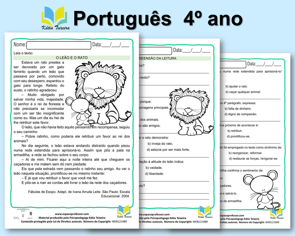 Atividade de português 5º ano - interpretação 5º ano