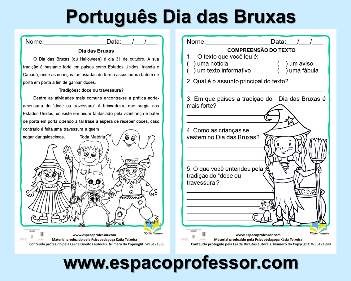 Atividade de Dia das Bruxas