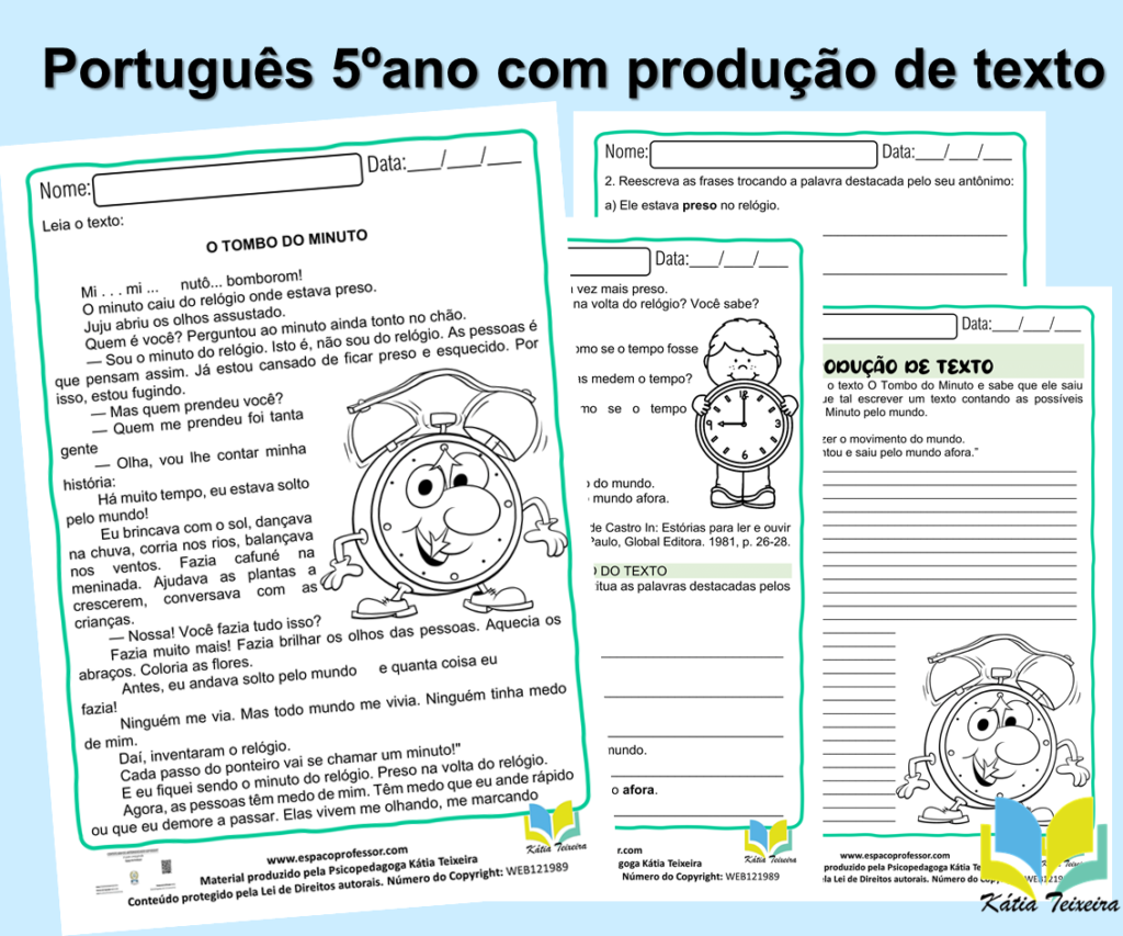 Atividades de interpretação de texto 5º ano -  português 5º ano
