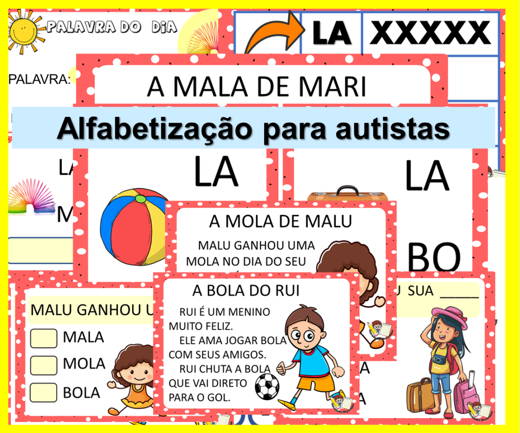 Atividades de alfabetização para autistas grátis Archives - Espaço do ...