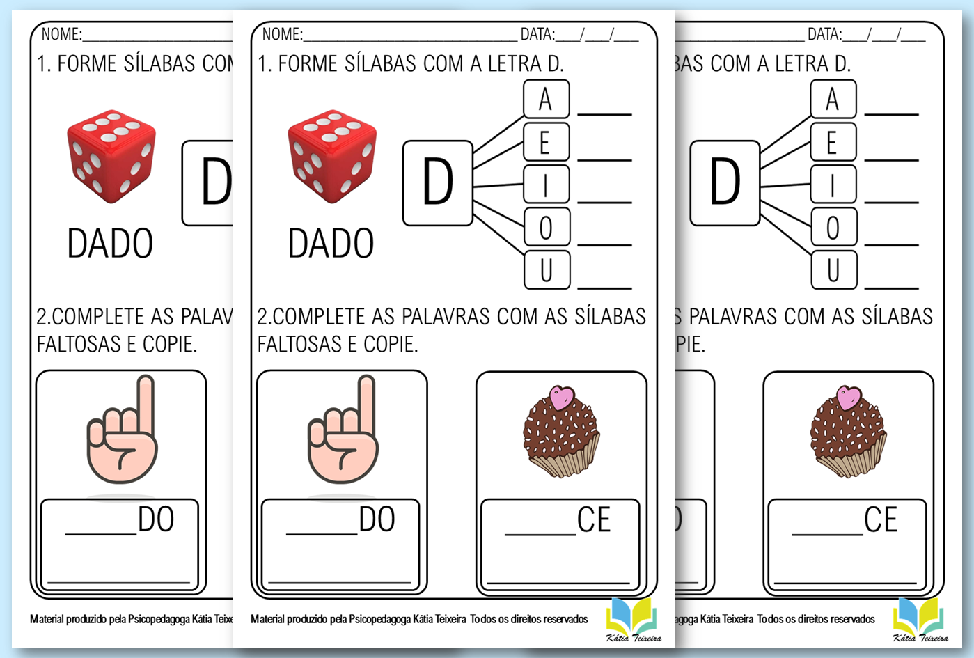 Atividades De Alfabetização Letra D PDF Para Imprimir