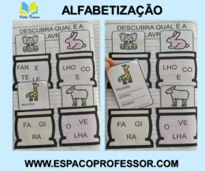 Atividades ordenar sílabas e formar palavras - atividades de alfabetização