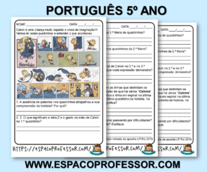 Atividades de português gênero tirinhas 5ºano
