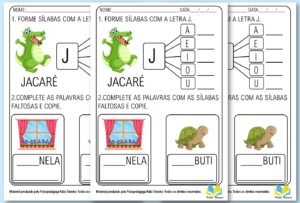 Atividades De Alfabetização Letra J Em PDF pronta para imprimir