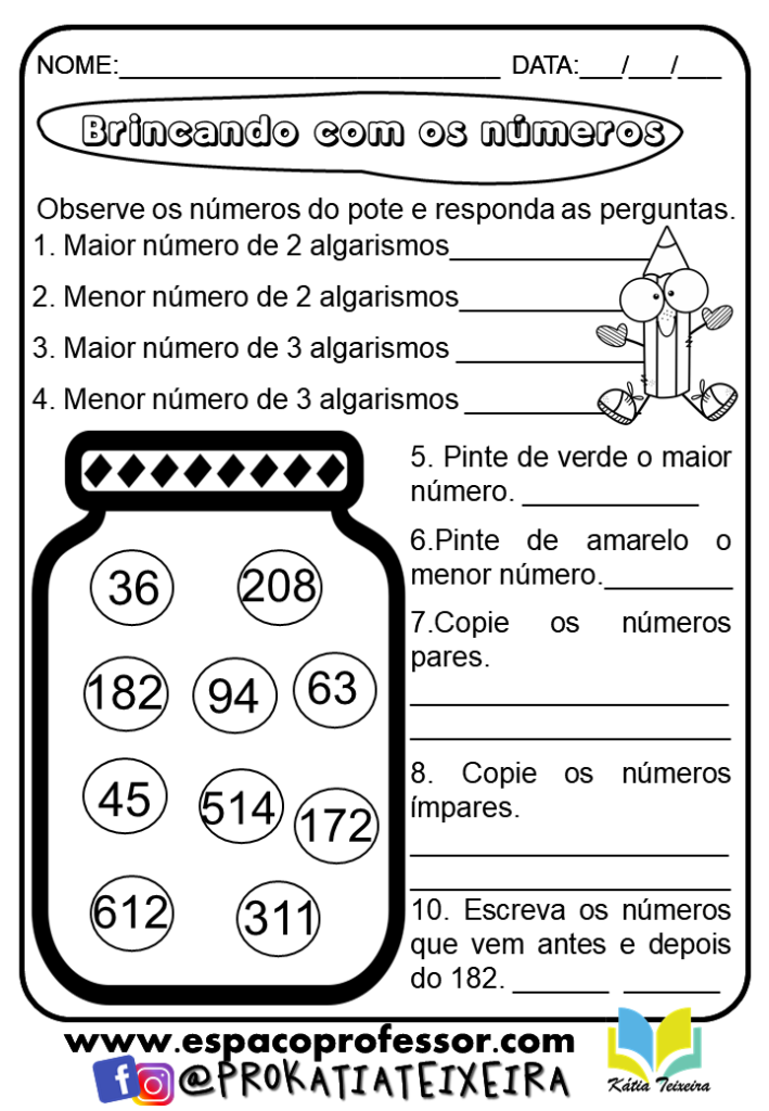 MAIOR OU MENOR (2º ano A) 