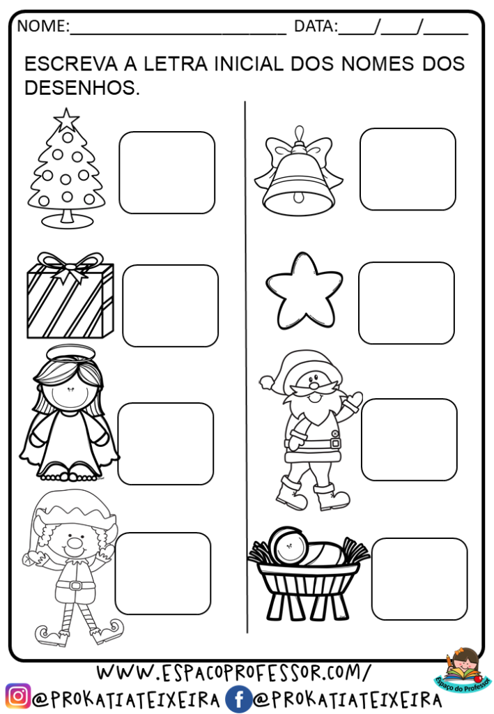 Atividades de alfabetização educação infantil Natal PDF