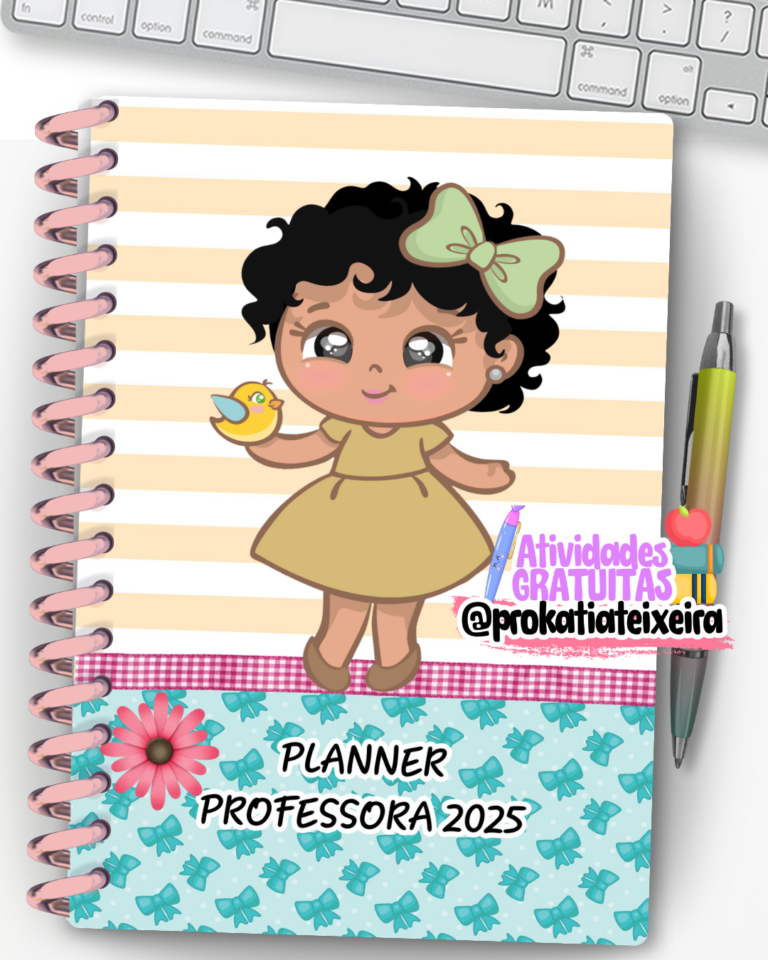 Planner para professor mascotinhas  em PDF para baixar