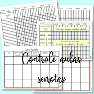 Fichas de controle para aulas remotas