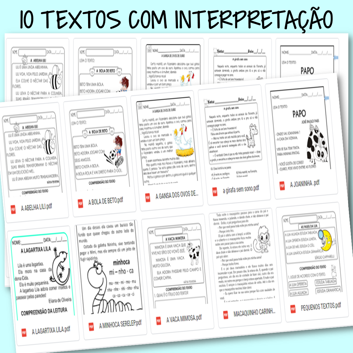 PDF COM AS ATIVIDADES DE INTERPRETAÇÃO DE TEXTO PARA BAIXAR