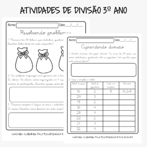 Atividades de divisão para 3º ano para baixar