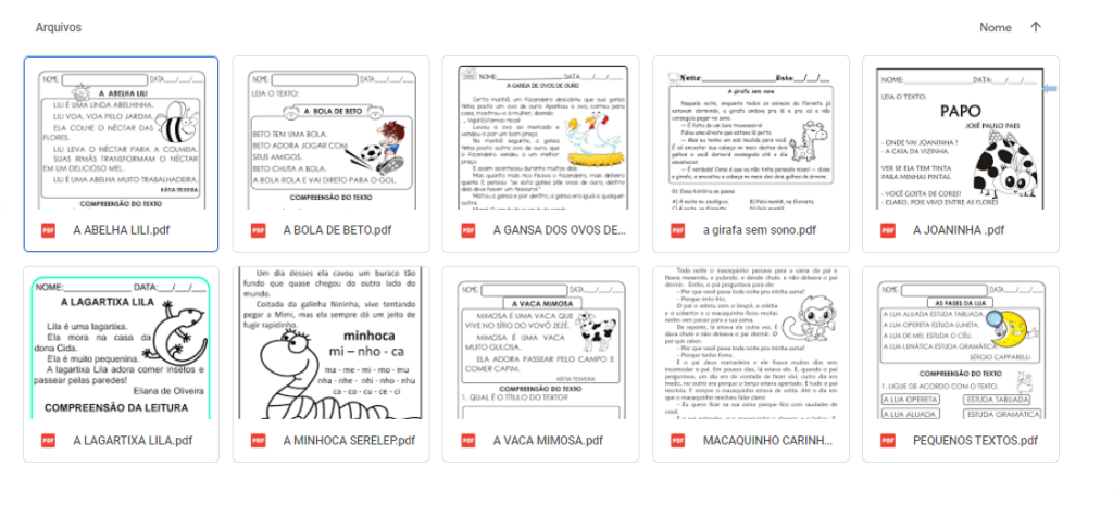 Pacote 10 textos com interpretação para baixar