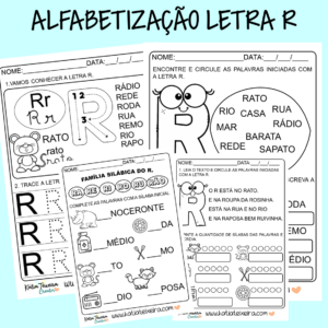 Atividades de alfabetização letra R prontas para imprimir