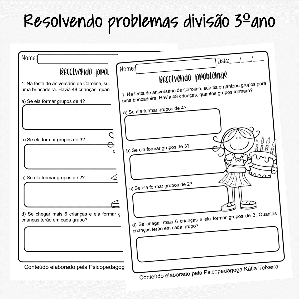 Atividades de Matemática – 3º Ano – Multiplicação e Divisão