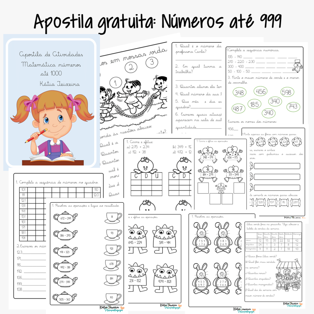 Apostila de matemática gratuita: 38 atividades de matemática números e operações