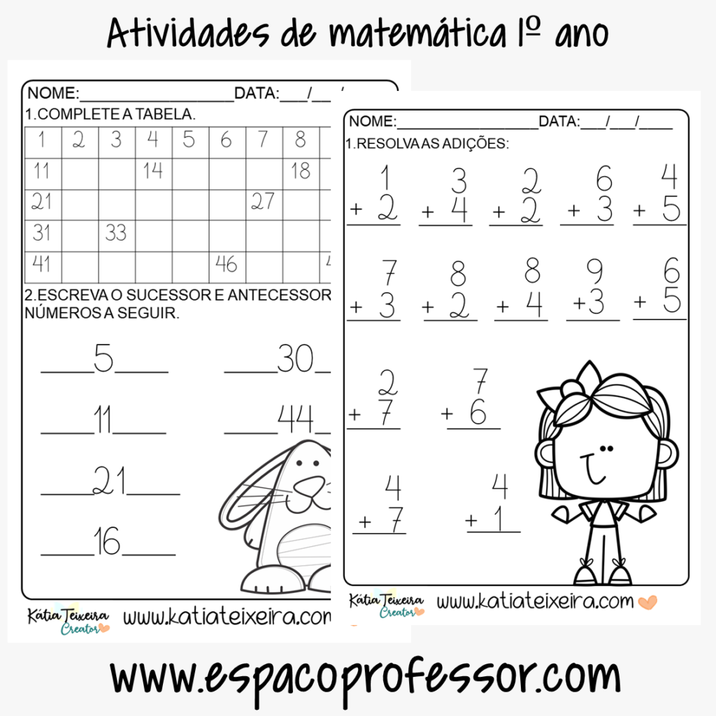 Caderno de Atividades Pedagógicas 1º ano - [Parte III] - Atividades de  Matemática