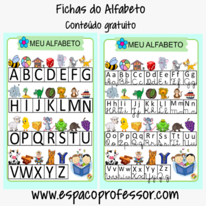 Alfabetização: Ficha do alfabeto para imprimir